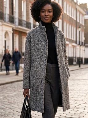 J Crew Herringbone City Coat (new with tags)